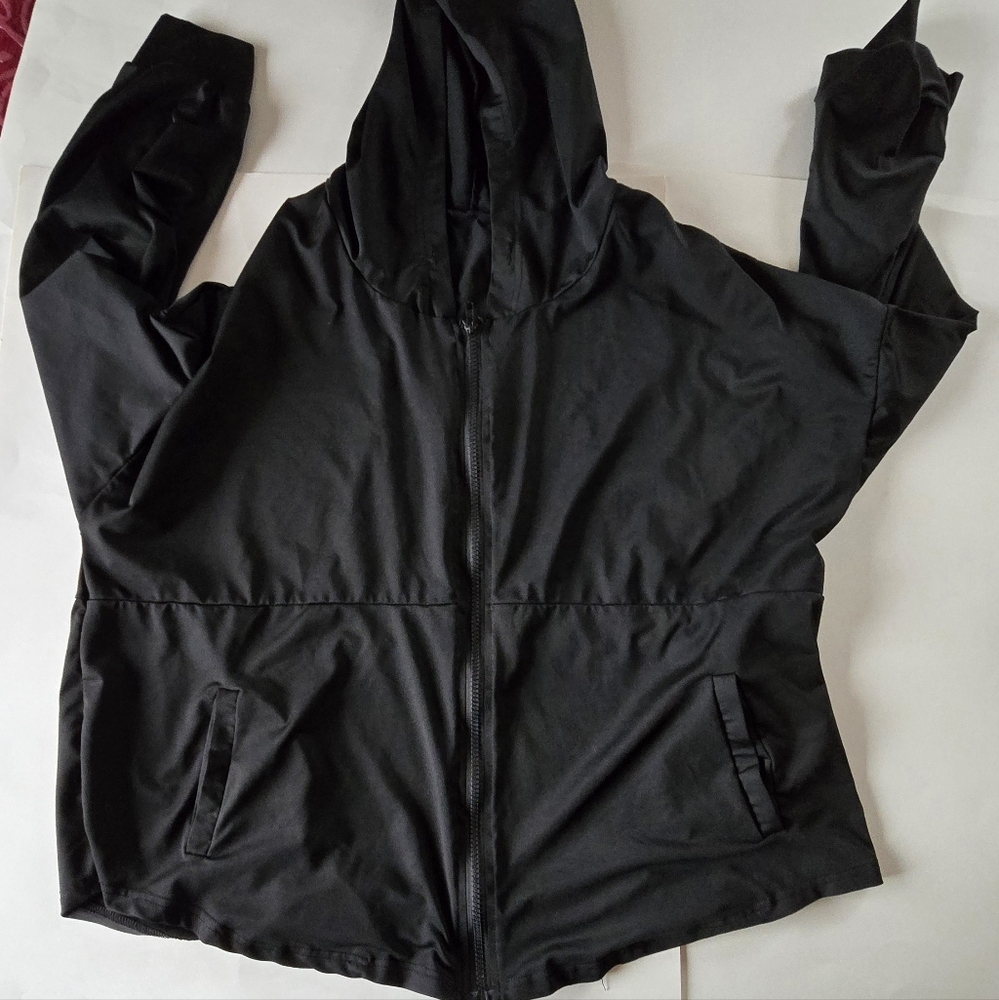 Women’s Black Hooded Lightweight Jacket